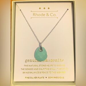 Rhode & Co amazonite  turquoise stone pendant necklace